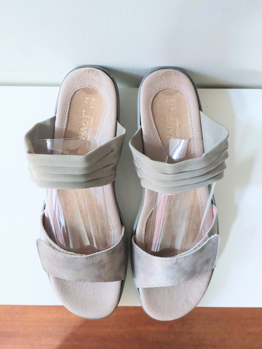 Naot wide straps taupe slide sandals EU41 =US10
